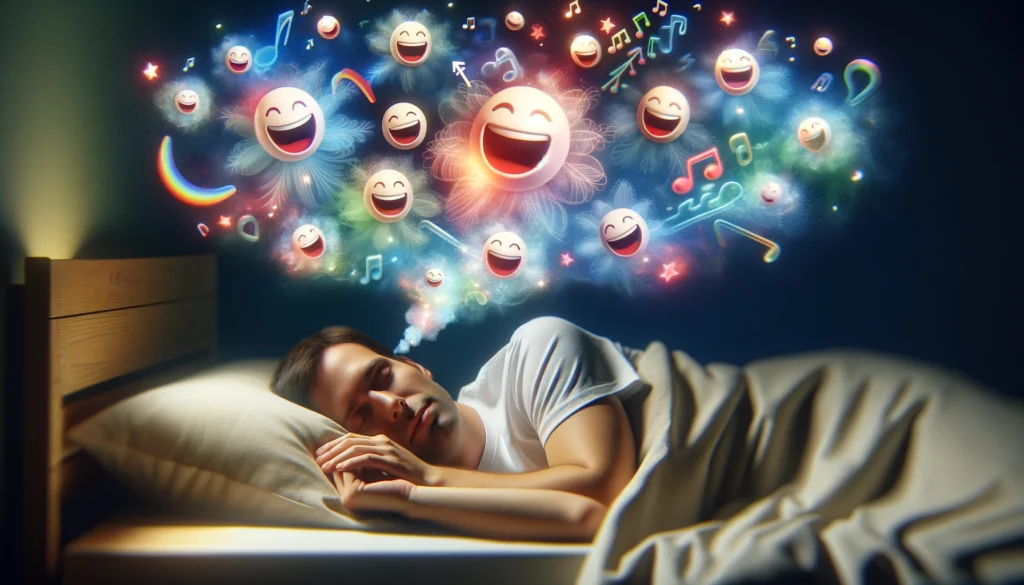 man dreaming of laughter