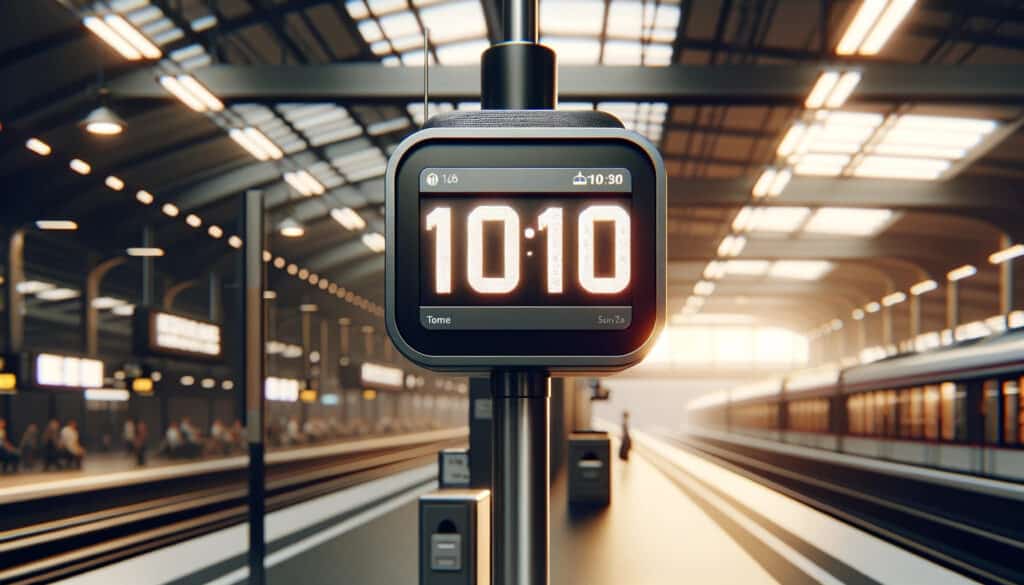 10:10 on a station clock