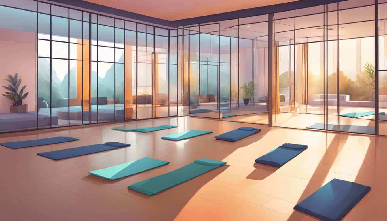 A serene studio with radiant heat for hot yoga, and a mirrored room with intense heat for Bikram yoga