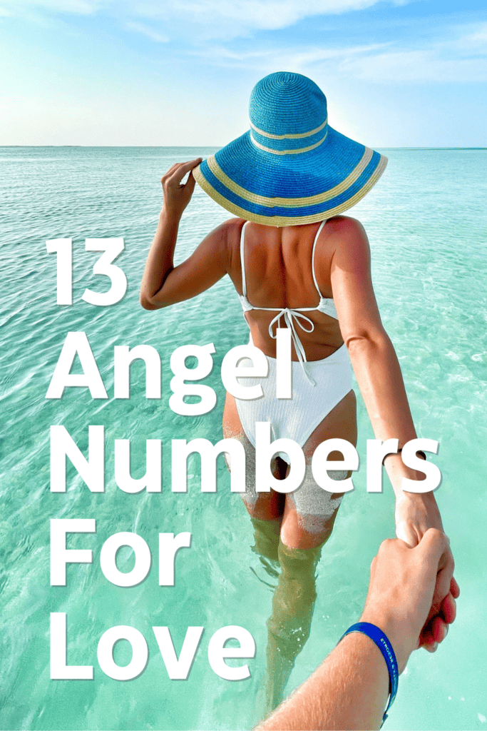Top 13 angel numbers for love - two people holding hands walking into a beatiful sea