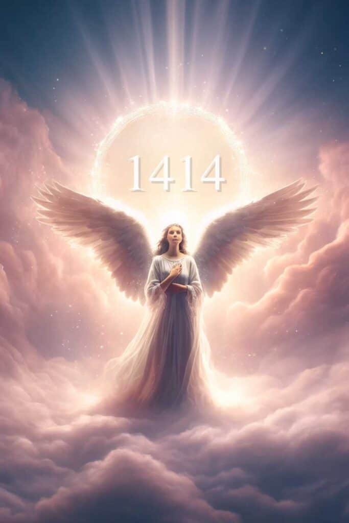 Angel number 1414 pinterest image
