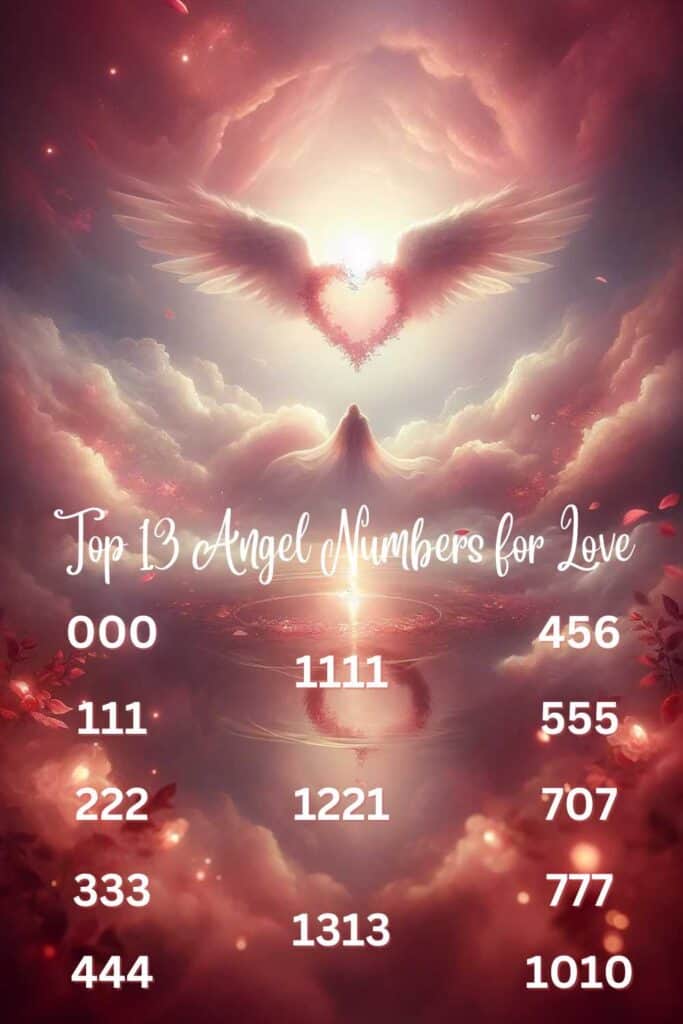 list of the angel numbers for love pinterest image