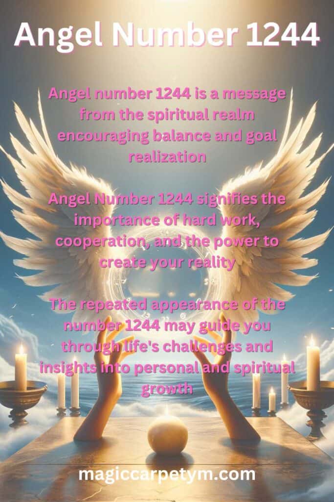 angel number 1244 pinterest image with key takeaways