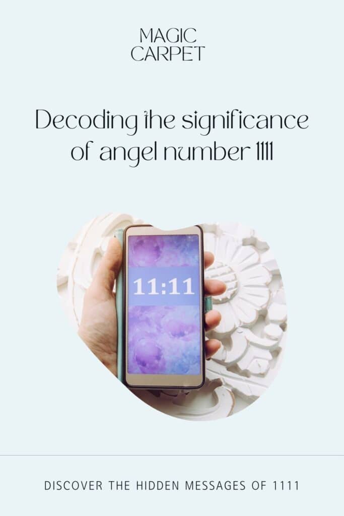 angel number 1111 on a mobile phone