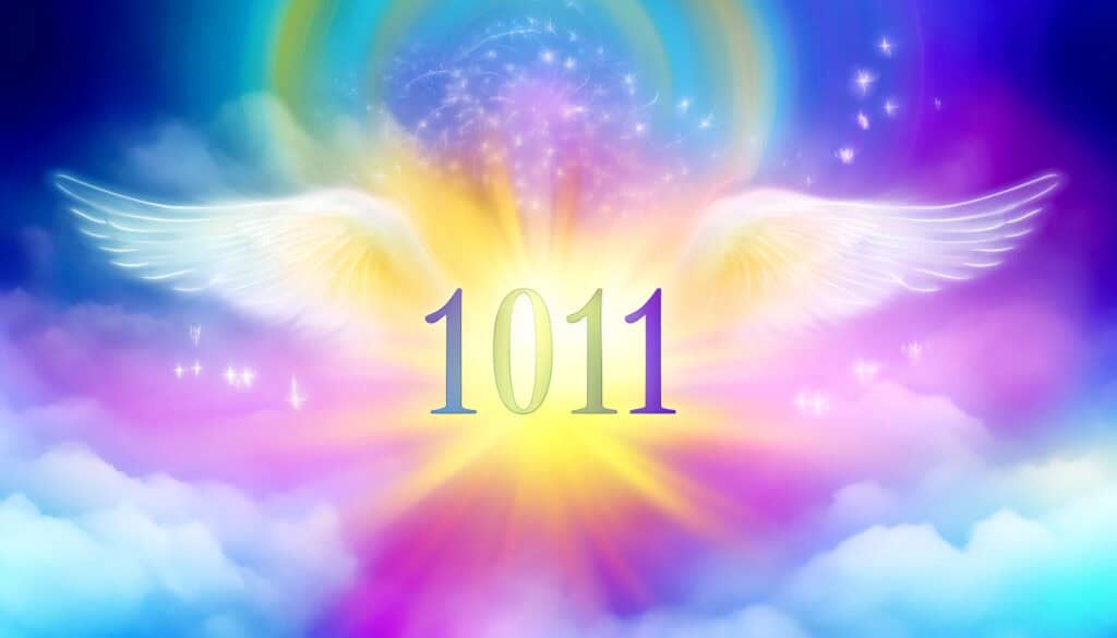 the meaning of angel number 1011. The designs incorporate a range of pastel colors and include symbolic elements to enhance the spiritual and divine theme