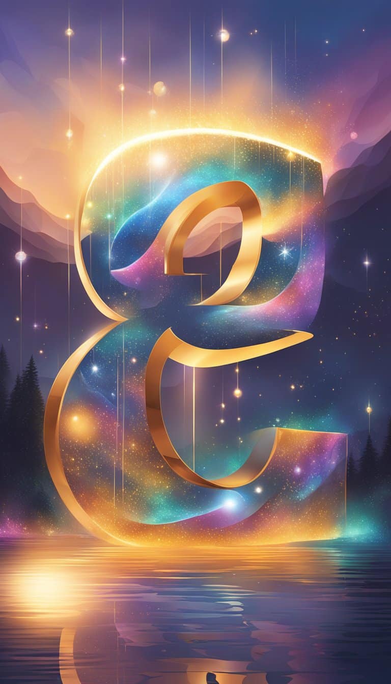 Bright, glowing numbers float in the air, radiating energy and light. Each number represents a different aspect of transformation and growth, creating a powerful and mystical scene